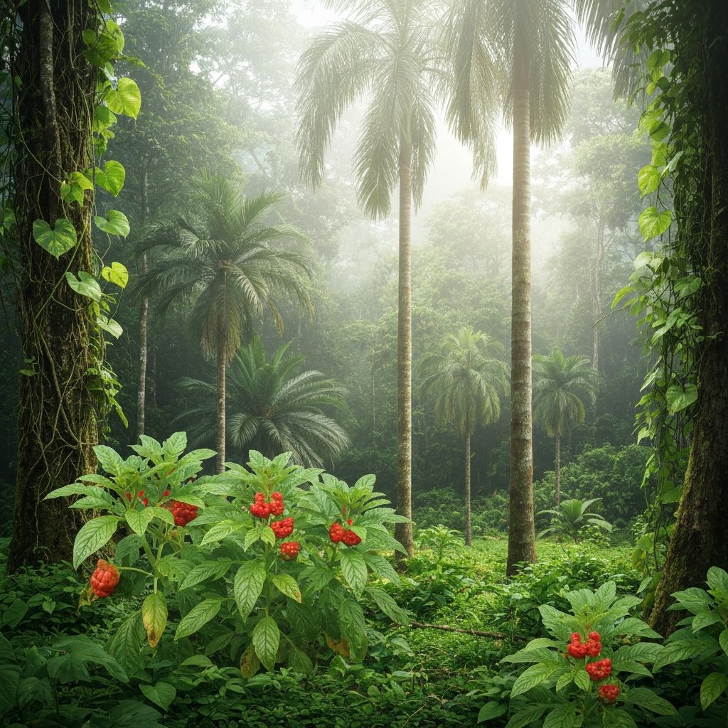 Amazonas-Regenwald und pflanzliche Rohstoffe